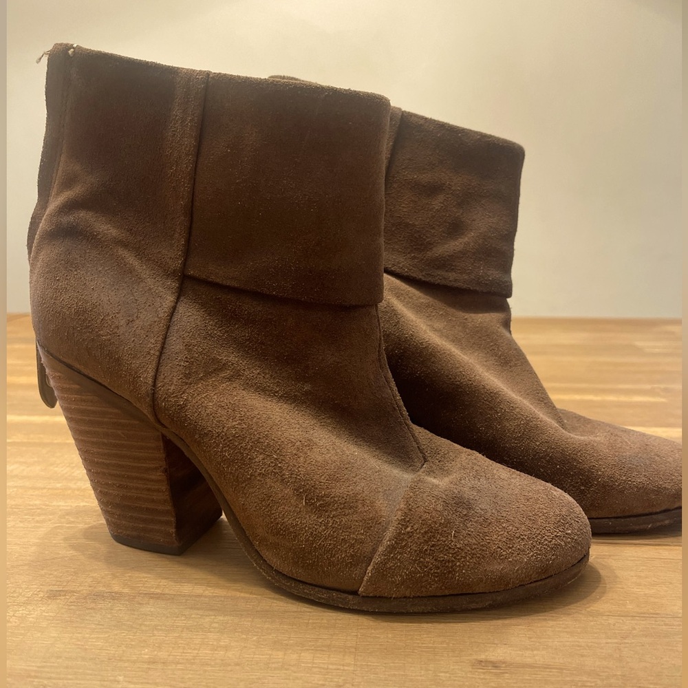 Rag and Bone brown leather ankle booties size 38